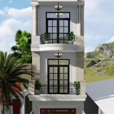 Thiết kế nhà phố 3 tầng anh Ngân tại Thuận An-Bình Dương